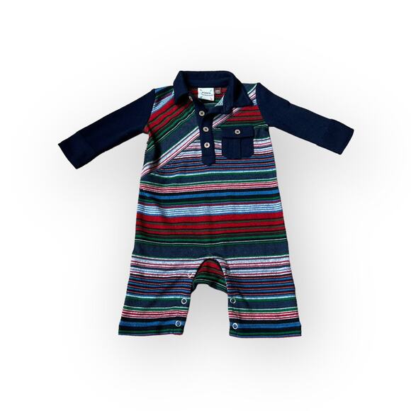 Fore! Axel And Hudson Sweater Knit Striped Romper - Picture 1 of 4